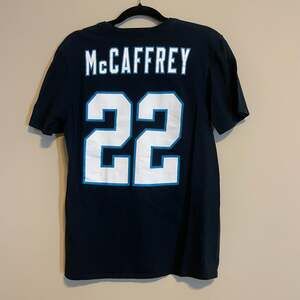 Nike Carolina Panthers Christian McCaffrey #22 Player T-Shirt Black Size Medium